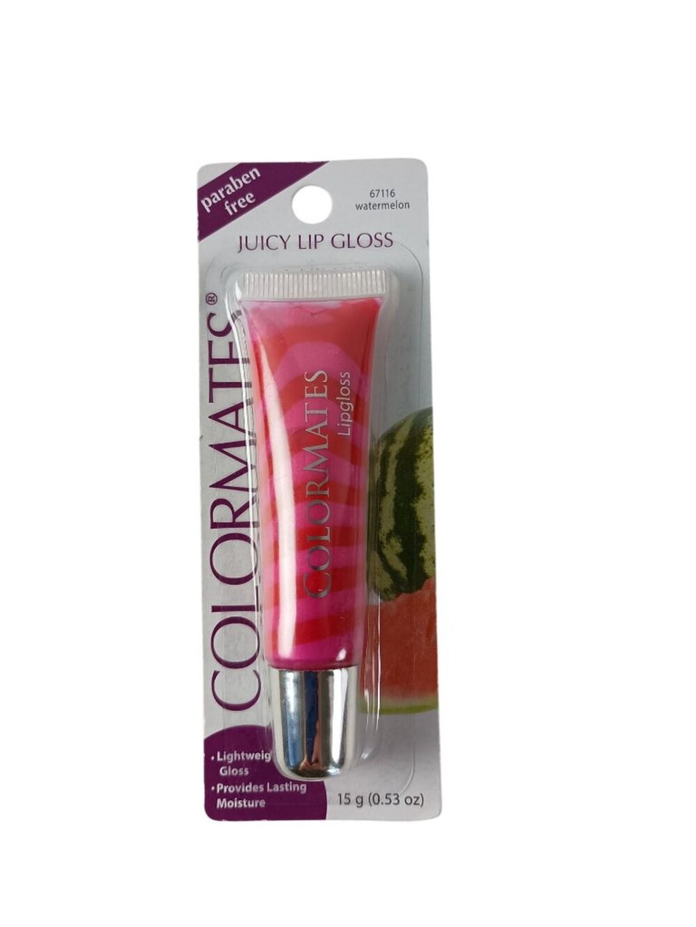 Colormates Juicy Lip Gloss Watermelon 0.53oz. New